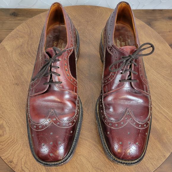 The British Isles Collection Men's Oxford Shoes SZ 10 Leather Lace Up Almond Toe - Picture 1 of 9